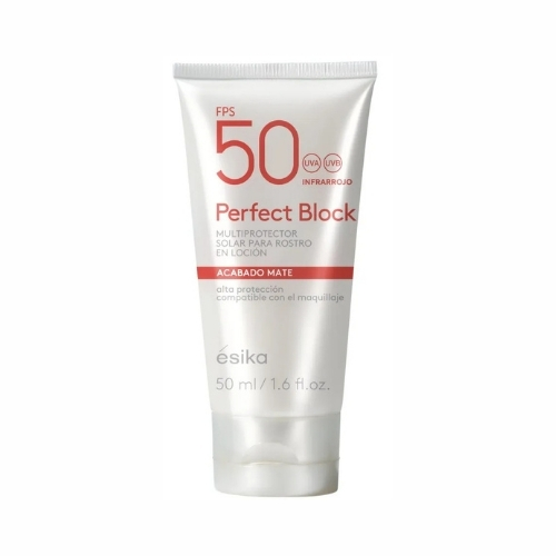 Perfect Block Multiprotector Solar Para Rostro Acabado Mate 50 FPS 50 ml